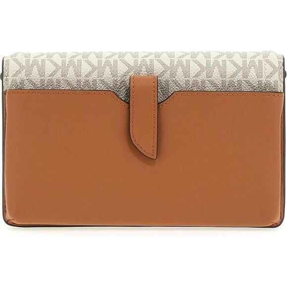 NWT Michael Kors Women Crossbody Bag-Leather- Vanilla/Acorn-OS - Picture 4 of 6